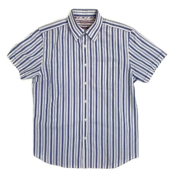 Thomas Nash Men's Shirt Cotton Rich Reg Fit Medium Fits Chest 39-42 Short Sleeve - Picture 1 of 5